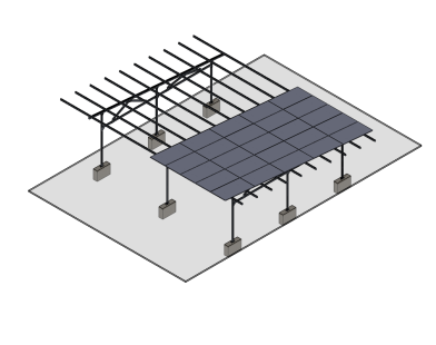 SunRack 发布水泥墩地面阳光棚支架系统