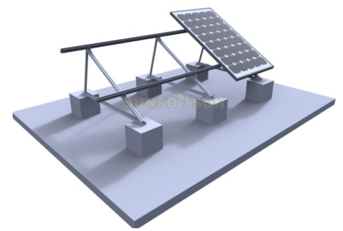 SunRack Flat Roof Triangular Mounting System