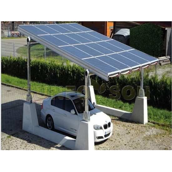 车棚安装太阳能支架