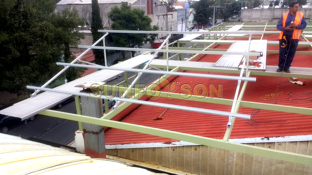 Mexico 300kw Customized Roof Mounting Structure by Sunforson