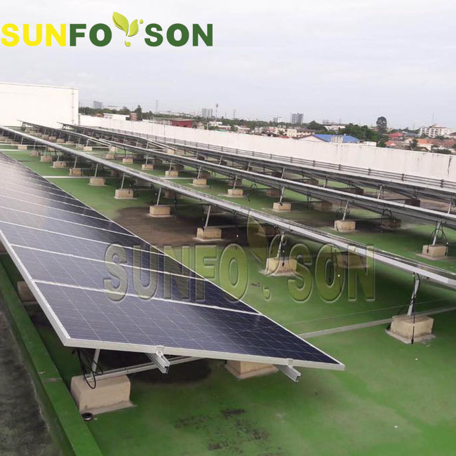 SunRack Solar Mounting Installation for 50kw Solar System in Thailand