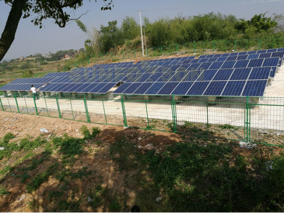 Solar power plant installation Sunforson PV mounting Structures