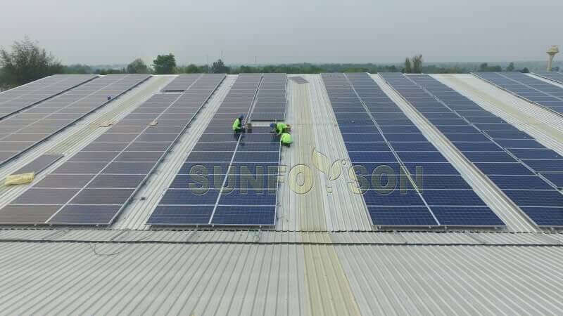 Sunforson Finished a 500kw rooftop solar mount in Thailand